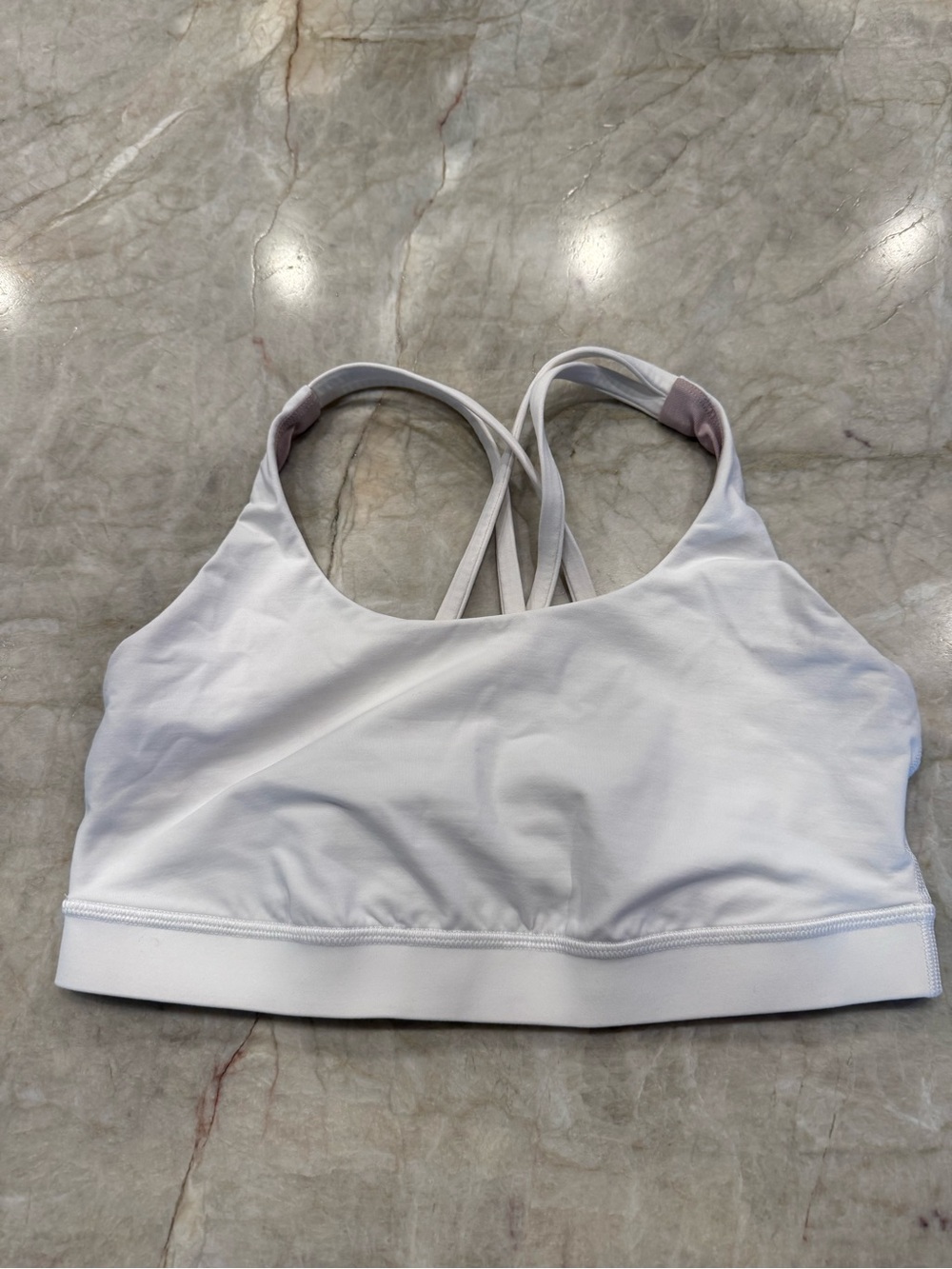 lululemon athletica White Strappy Crossback Sports Bra